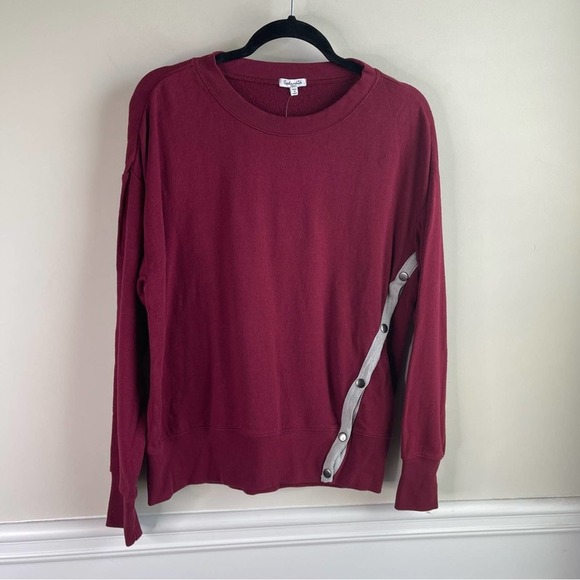 Splendid burgundy‎ cotton sweatshirt size small athleisure lounge - Picture 1 of 6